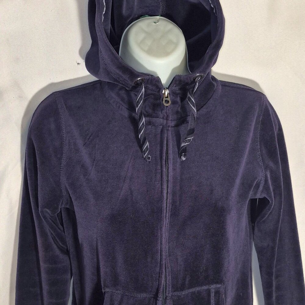 L.O.G.G./H&M fleece hoodie w/ zippered front, Dark Purple in size small - Picture 13 of 16